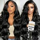 Peruca CUTE BEIN 28" 250% densidade 13x6 lace front de cabelo humano