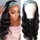 Peruca de cabelo humano com faixa de cabelo maior, onda corporal de 45 cm, densidade de 150%