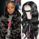 Peruca de cabelo humano sem cola Uonoco Wear and Go Body Wave 5x5 HD