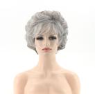 Peruca de cabelo sintético de 30 cm de comprimento encaracolado com franja para mulheres Peruca de cabelo sintético de 30 cm de comprimento encaracolado com franja para mulheres