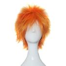 Peruca de cabelo sintético laranja encaracolada 30 cm Anime Bleach Kurosaki Ichigo