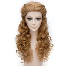 Peruca de cosplay Anime Cinderellas, cabelo sintético longo e encaracolado