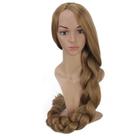 Peruca de cosplay Anime Rapunzel Party Synthetic Hair 120 cm dourada