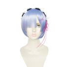 Peruca de cosplay Anime Re: ZERO Starting Life Rem para o Halloween Peruca de cosplay Anime Re: ZERO Starting Life Rem para o Halloween