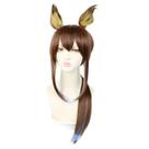 Peruca de cosplay Arknights Amiya Anime 65cm de fibra de alta temperatura
