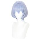 Peruca de cosplay Ayanami Rei, fantasia de festa de anime, 35 cm, sintética