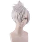 Peruca de cosplay Banished Blade Raven Silver Synthetic 35cm