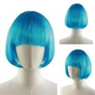 Peruca de cosplay Bob Cut Short, reta, azul celeste, 25 cm para mulheres Peruca de cosplay Bob Cut Short, reta, azul celeste, 25 cm para mulheres