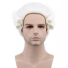 Peruca de cosplay branca colonial genérica para homens Judge Lawyer