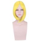 Peruca de cosplay Bright Yellow Bob 35cm sintética para adolescentes