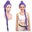 Peruca de cosplay ColorGround Long Purple Brand para festa de Halloween