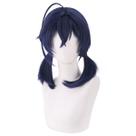Peruca de cosplay curta azul escuro com cauda dupla com franja de 40 cm - Synt Peruca de cosplay curta azul escuro com cauda dupla com franja de 40 cm - Synt
