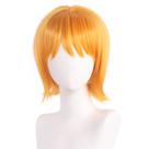 Peruca de cosplay curta laranja com franja 35cm Synthetic Heat 210g