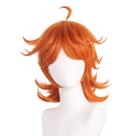 Peruca de cosplay curta laranja Spiky Layers sintética de 40 cm para todos