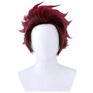 Peruca de cosplay Demons Slayers Kamado Tanjirou Anime Hallowe