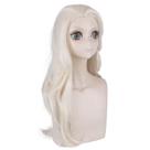 Peruca de cosplay Elsa Princess, fantasia de anime, 65 cm, cabelo sintético
