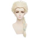 Peruca de cosplay Elsa Xanthium Leaf para Halloween, festa, carnaval