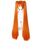 Peruca de cosplay genérica com rabos de cavalo gêmeos laranja de 80 cm de comprimento Peruca de cosplay genérica com rabos de cavalo gêmeos laranja de 80 cm de comprimento