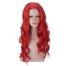 Peruca de cosplay genérica vermelha longa ondulada de 75 cm sintética resistente ao calor Peruca de cosplay genérica vermelha longa ondulada de 75 cm sintética resistente ao calor