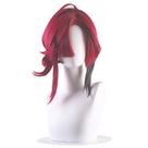 Peruca de Cosplay Genshin Impact Shikanoin Heizou Vermelha Sintética