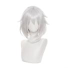 Peruca de cosplay Genshins Impacts Paimon Anime Synthetic Silver