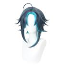 Peruca de cosplay Genshins Impacts Xiao Synthetic Azul-Verde
