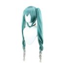 Peruca de cosplay Hatsune Miku Anime Cosplay 90 cm de altura. Fibra