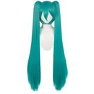 Peruca de cosplay Hatsune Miku, fantasia de festa de anime sintética