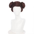 Peruca de cosplay Leia Organa Solo Anime Party para cabelo sintético