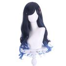 Peruca de cosplay longa azul e preta com cachos macios de 70 cm Peruca de cosplay longa azul e preta com cachos macios de 70 cm