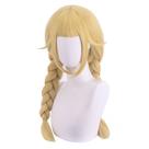 Peruca de cosplay longa loira trançada sintética de 65 cm resistente ao calor