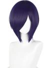 Peruca de cosplay meio curta, anime roxo escuro para mulheres Peruca de cosplay meio curta, anime roxo escuro para mulheres