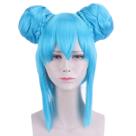 Peruca de cosplay Miku Anime Black Rabbit Ver Azul Claro 50cm