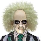 Peruca de cosplay, palhaço verde, careca, sintética, resistente ao calor, 25 cm
