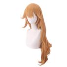 Peruca de cosplay Princess Peach's Toadstoois, fantasia de anime 80cm