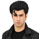 Peruca de cosplay PUREHAIR masculina curta preta sintética Peruca de cosplay PUREHAIR masculina curta preta sintética
