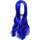 Peruca de cosplay sintética resistente ao calor, 70 cm de comprimento, azul ondulada Peruca de cosplay sintética resistente ao calor, 70 cm de comprimento, azul ondulada