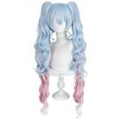 Peruca de cosplay Snow Miku, fantasia de festa de anime sintética
