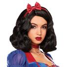 Peruca de cosplay Snow White Curt Curly Style com laço vermelho Peruca de cosplay Snow White Curt Curly Style com laço vermelho