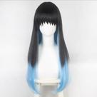 Peruca de cosplay Tokitous Muichirous 80cm de cabelo sintético Peruca de cosplay Tokitous Muichirous 80cm de cabelo sintético