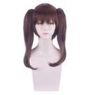 Peruca de cosplay, trança marrom com franja, 55 cm, sintética Peruca de cosplay, trança marrom com franja, 55 cm, sintética