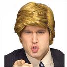 Peruca de cosplay Trump American President, cabelo sintético dourado Peruca de cosplay Trump American President, cabelo sintético dourado