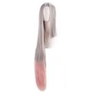Peruca de cosplay Vaggie Hazbin Hotel Silver Gradient 100cm