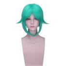 Peruca de cosplay verde sintética de alta temperatura de 38 cm para todas as idades