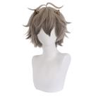 Peruca de cosplay Virtual Alban Knox sintética de linho 30cm