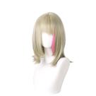 Peruca de Cosplay Wonders Eggs Anime Ri Kawai Ouro Claro 55cm