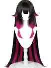 Peruca de fantasia meio a meio Vam-pire Long Straight Black Rose