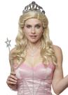 Peruca de princesa Costume Culture Blonde de fibra sintética