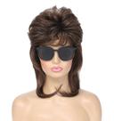 Peruca de tainha, aeromoça Joe Dirt Emo, traje feminino dos anos 80