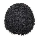 Peruca dianteira do laço ponto médio africano cabelo curto encaracolado peruca de fibra química chapelaria
